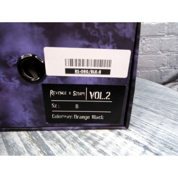 Revenge	X Storm Vol 2 Orange Black Men Size 8 NIB - Picture 2 of 12